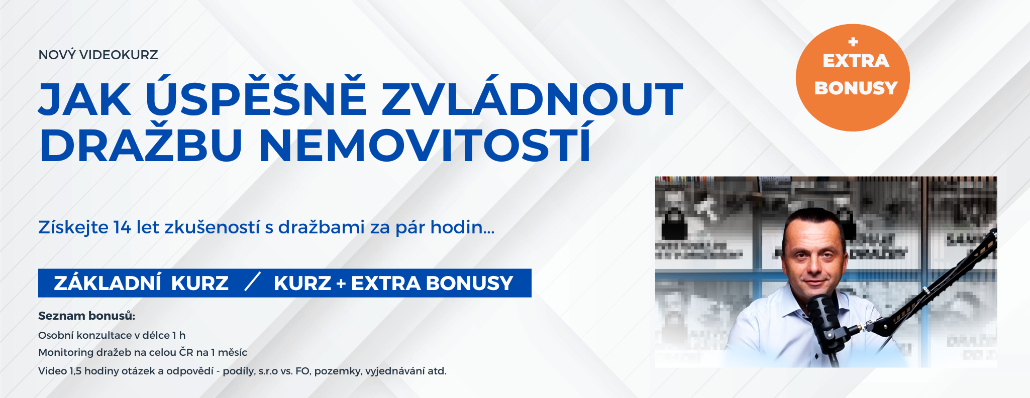 Jak úsěšně zvládnout dražbu nemovitostí (1) Banner - videokurz